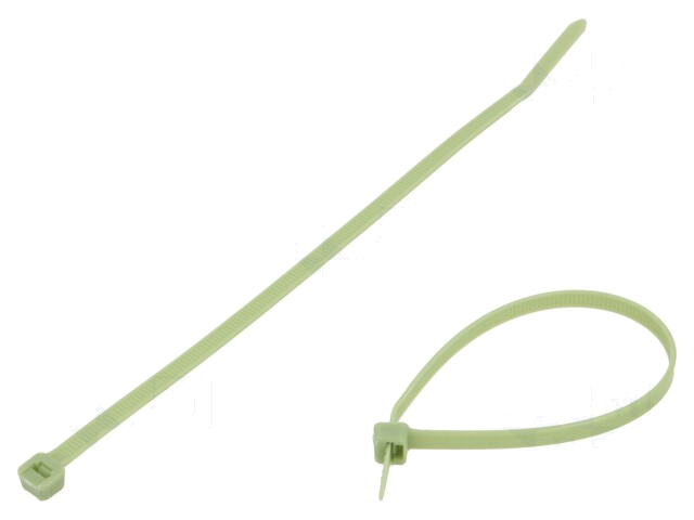 Kabelbinder; L: 188mm; W: 4,8mm; polypropyleen; 133N; groen Kabelbinder; L: 188mm; W: 4,8mm; polypropyleen; 133N; groen